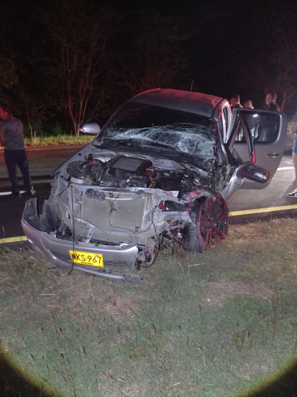 Lugar del accidente en la vía Búgala-Tuluá